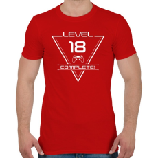 PRINTFASHION level-complete-18-white - Férfi póló - Piros