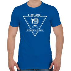 PRINTFASHION level-complete-19-white - Férfi póló - Királykék