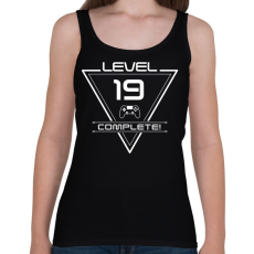 PRINTFASHION level-complete-19-white - Női atléta - Fekete