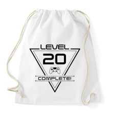 PRINTFASHION level-complete-20-black - Sportzsák, Tornazsák - Fehér tornazsák
