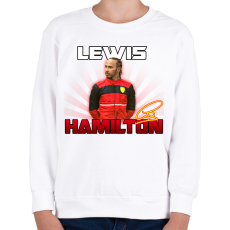 PRINTFASHION Lewis Hamilton Ferrari - Gyerek pulóver - Fehér