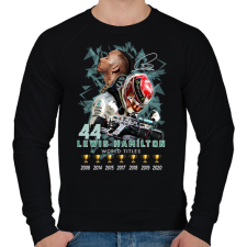 PRINTFASHION Lewis Hamilton Forma 1 bajnoki címek - Férfi pulóver - Fekete férfi pulóver, kardigán