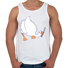 PRINTFASHION Liba késsel - Férfi atléta - Fehér