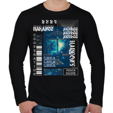 PRINTFASHION Libra - Streetwear style - Férfi hosszú ujjú póló - Fekete férfi póló