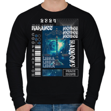 PRINTFASHION Libra - Streetwear style - Férfi pulóver - Fekete férfi pulóver, kardigán