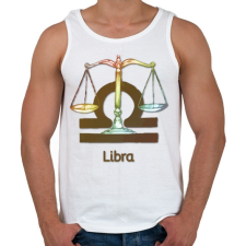 PRINTFASHION Libra színes - Férfi atléta - Fehér atléta, trikó