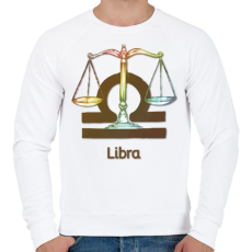 PRINTFASHION Libra színes - Férfi pulóver - Fehér