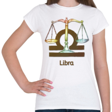 PRINTFASHION Libra színes - Női póló - Fehér női póló