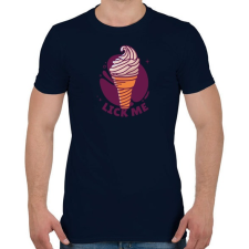 PRINTFASHION Lick me - Férfi póló - Sötétkék férfi póló