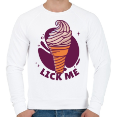 PRINTFASHION Lick me  - Férfi pulóver - Fehér