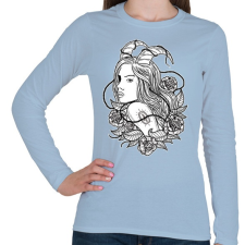 PRINTFASHION Lidérc - Női hosszú ujjú póló - Világoskék női póló