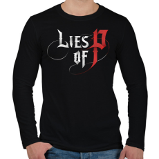 PRINTFASHION Lies of P - logo - Férfi hosszú ujjú póló - Fekete