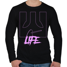 PRINTFASHION Life - Férfi hosszú ujjú póló - Fekete férfi póló