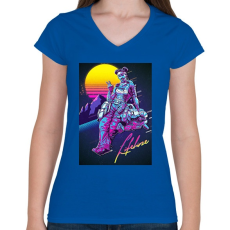PRINTFASHION Lifeline Retro - Apex Legends - Női V-nyakú póló - Királykék