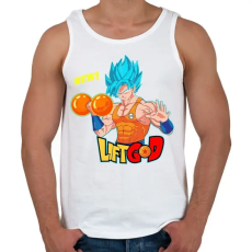 PRINTFASHION Lift God - Férfi atléta - Fehér