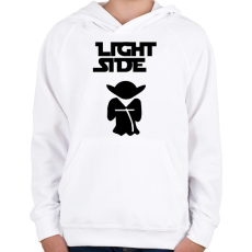 PRINTFASHION Light Side páros minta - Gyerek kapucnis pulóver - Fehér
