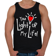 PRINTFASHION Light up - Férfi atléta - Fekete