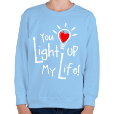 PRINTFASHION Light up - Gyerek pulóver - Világoskék