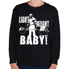 PRINTFASHION Light weight baby! - Gyerek pulóver - Fekete