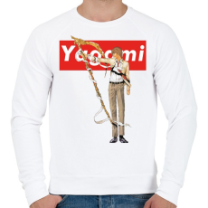 PRINTFASHION Light Yagami - Férfi pulóver - Fehér