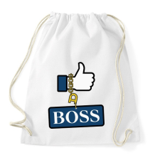 PRINTFASHION like a BOSS - Sportzsák, Tornazsák - Fehér tornazsák