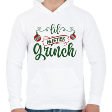 PRINTFASHION lil mister grinch-01 - Férfi kapucnis pulóver - Fehér férfi pulóver, kardigán