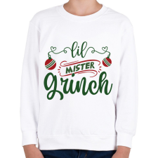 PRINTFASHION lil mister grinch-01 - Gyerek pulóver - Fehér gyerek pulóver, kardigán
