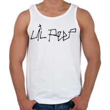 PRINTFASHION LIL PEEP - Férfi atléta - Fehér atléta, trikó