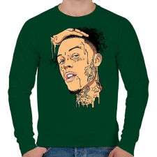 PRINTFASHION Lil Skies - Férfi pulóver - Sötétzöld férfi pulóver, kardigán