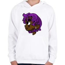 PRINTFASHION Lil uzi vert - Gyerek kapucnis pulóver - Fehér gyerek pulóver, kardigán