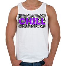 PRINTFASHION Lila CHILL - Férfi atléta - Fehér atléta, trikó