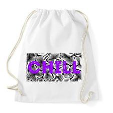 PRINTFASHION Lila CHILL - Sportzsák, Tornazsák - Fehér tornazsák