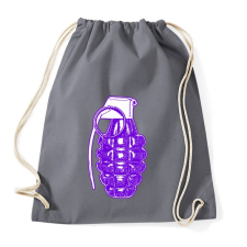 PRINTFASHION Lila gránát - Sportzsák, Tornazsák - Grafitszürke tornazsák