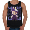 PRINTFASHION Lila Labubu - Férfi atléta - Fekete