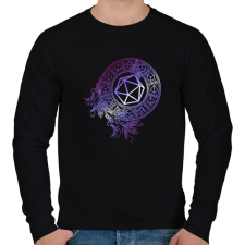 PRINTFASHION Lila Mágikus Kör - Férfi pulóver - Fekete férfi pulóver, kardigán