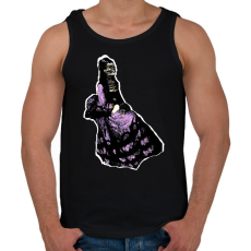 PRINTFASHION lila ruhás nő - Férfi atléta - Fekete