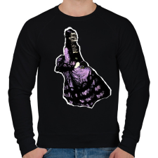 PRINTFASHION lila ruhás nő - Férfi pulóver - Fekete férfi pulóver, kardigán