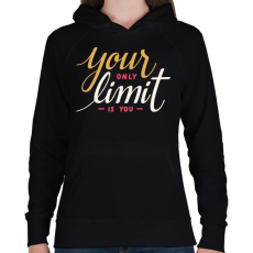 PRINTFASHION Limit - Női kapucnis pulóver - Fekete