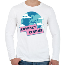 PRINTFASHION Limitált kiadás - Föld - Férfi hosszú ujjú póló - Fehér férfi póló