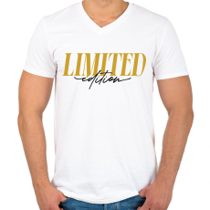 PRINTFASHION Limited edition - Férfi V-nyakú póló - Fehér