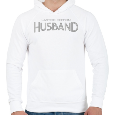PRINTFASHION Limited Edition Husband - Férfi kapucnis pulóver - Fehér