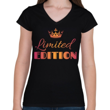 PRINTFASHION LIMITED EDITION  - Női V-nyakú póló - Fekete női póló