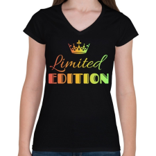 PRINTFASHION LIMITED EDITION - Női V-nyakú póló - Fekete női póló