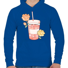 PRINTFASHION Limonade - Férfi kapucnis pulóver - Királykék