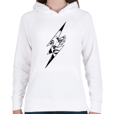 PRINTFASHION Line woman - Női kapucnis pulóver - Fehér