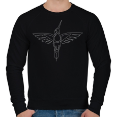 PRINTFASHION linebirdwh-01.png - Férfi pulóver - Fekete