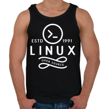 PRINTFASHION Linux 1991 - Férfi atléta - Fekete atléta, trikó