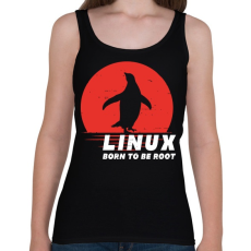 PRINTFASHION Linux - Born to be root - Női atléta - Fekete