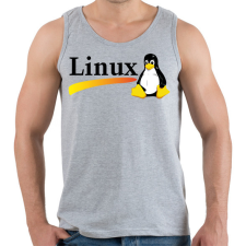 PRINTFASHION Linux is the best! - Férfi atléta - Sport szürke atléta, trikó