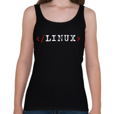 PRINTFASHION Linux - Női atléta - Fekete női trikó
